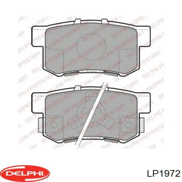 Задние тормозные колодки LP1972 Delphi