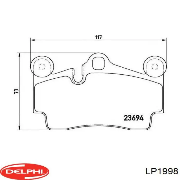Купить LP1998 Delphi Колодки тормозные задние, дисковые