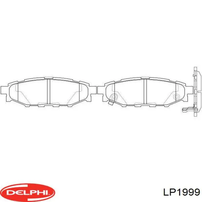 Задние тормозные колодки LP1999 Delphi