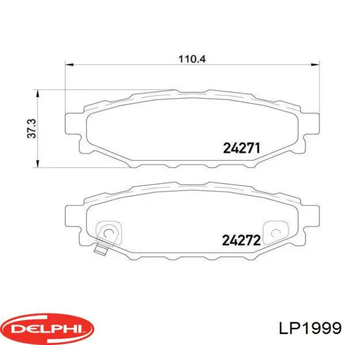 LP1999 Delphi колодки тормозные задние дисковые