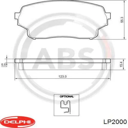 Купить LP2000 Delphi Колодки тормозные