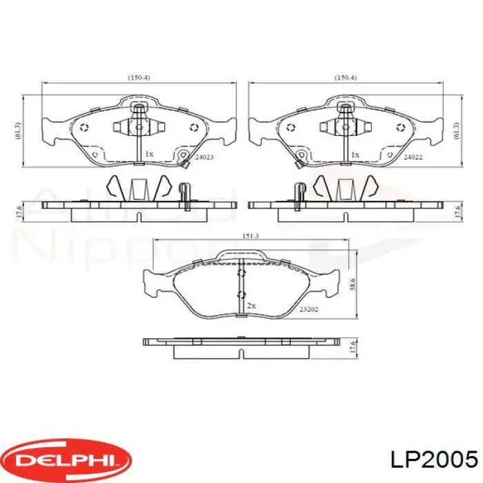 Колодки Delphi LP2005 цена, от 25.39 USD