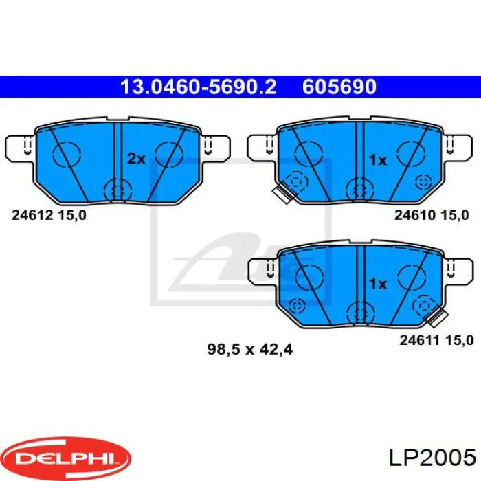 Купить LP2005 Delphi Колодки тормозные