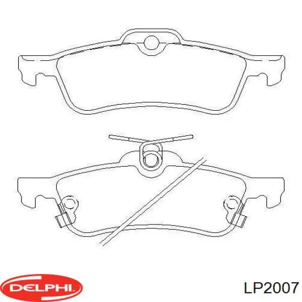 Купить LP2007 Delphi Колодки тормозные задние, дисковые