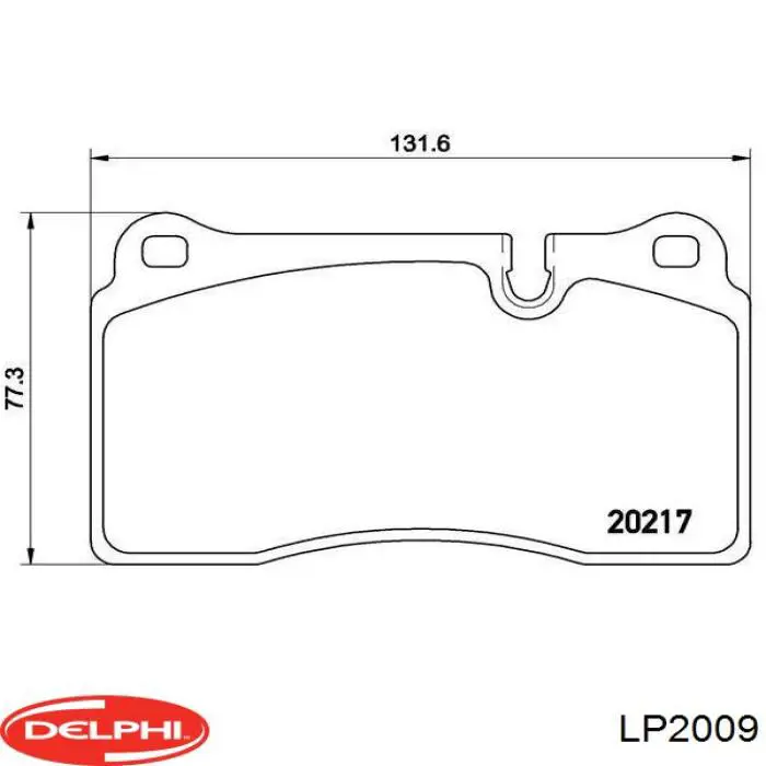 Передние тормозные колодки LP2009 Delphi