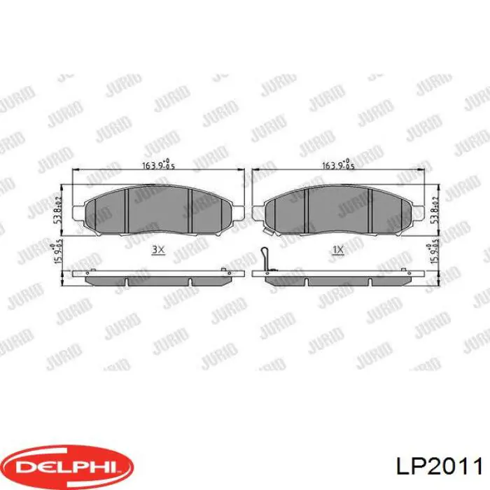 Купить LP2011 Delphi Колодки тормозные