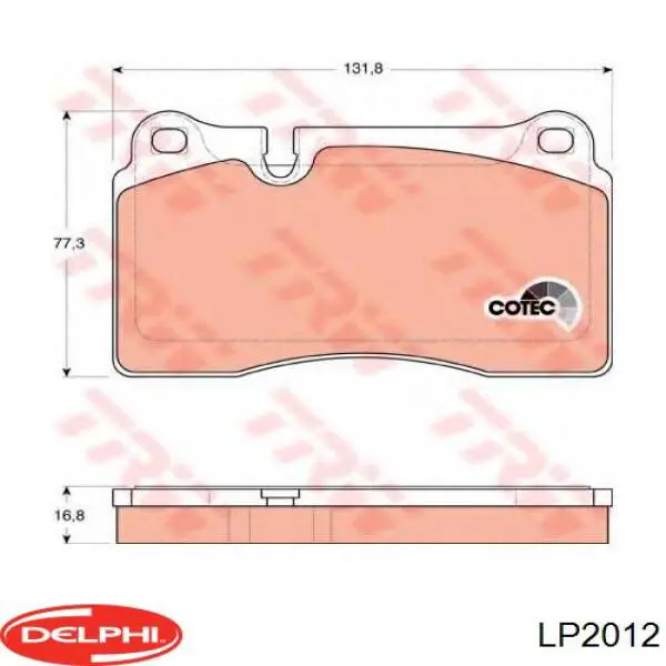 Колодки Delphi LP2012 цена, от 33.11 USD