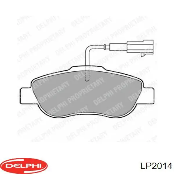 Передние тормозные колодки LP2014 Delphi