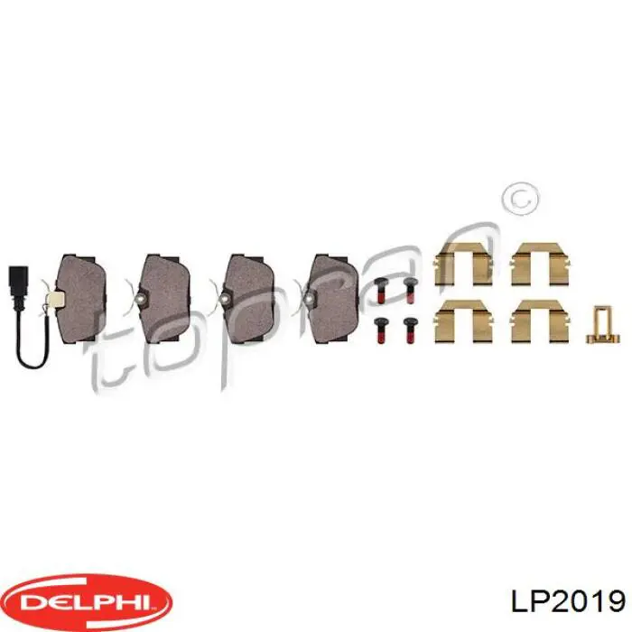 Купить LP2019 Delphi Колодки тормозные задние, дисковые