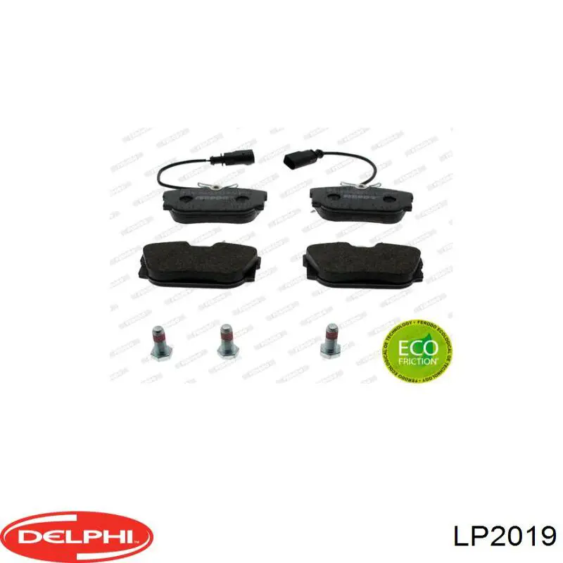 Задние тормозные колодки LP2019 Delphi
