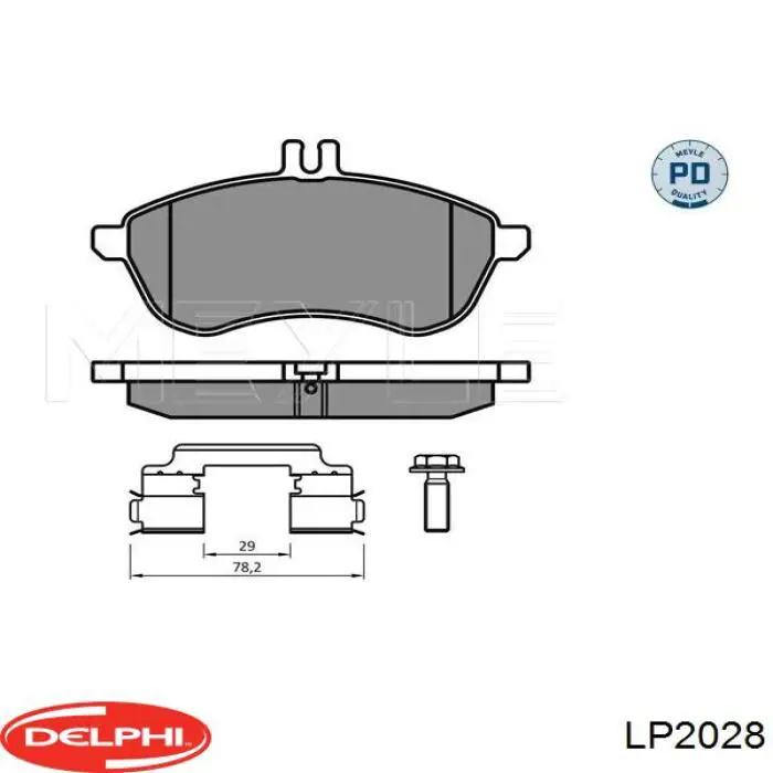 Передние тормозные колодки LP2028 Delphi
