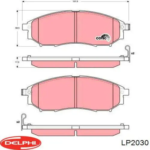 Купить LP2030 Delphi Колодки тормозные