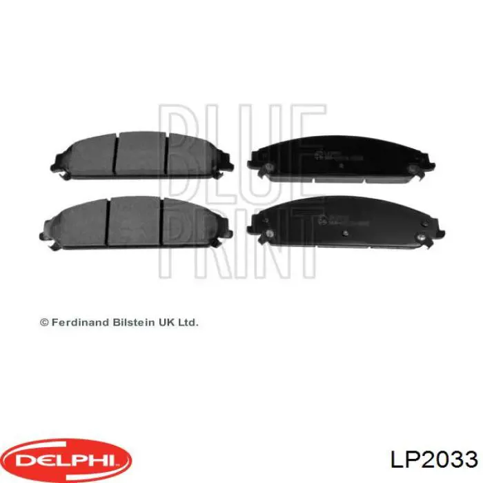 LP2033 Delphi колодки тормозные передние дисковые