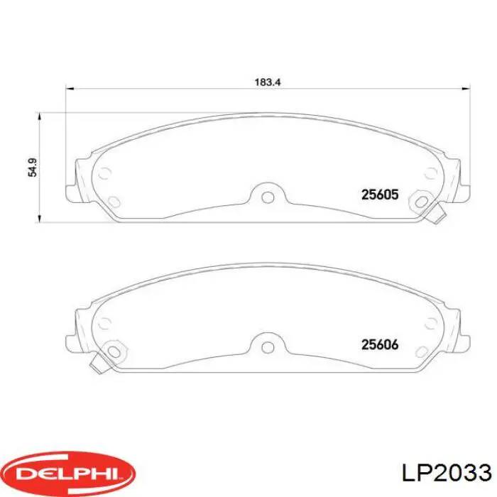 Купить LP2033 Delphi Колодки тормозные