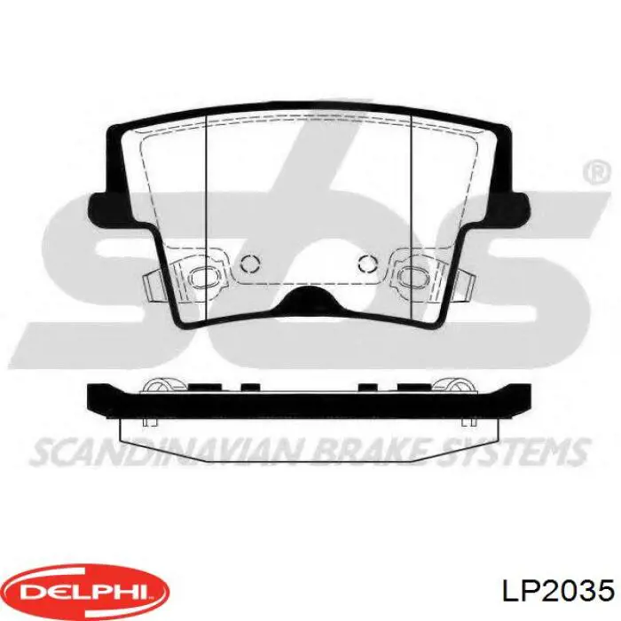 Задние тормозные колодки LP2035 Delphi
