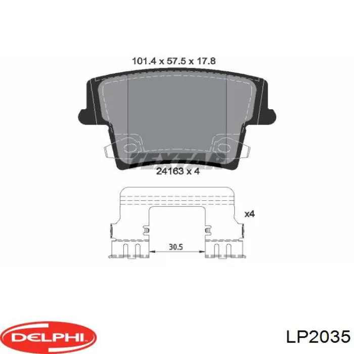 Купить LP2035 Delphi Колодки тормозные задние, дисковые