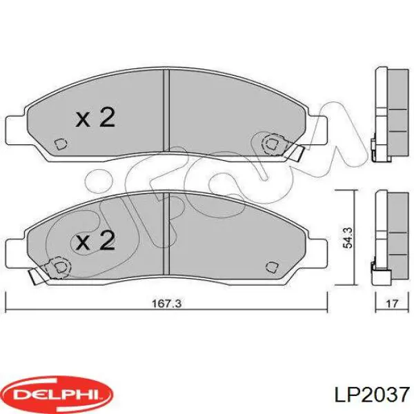 Колодки Delphi LP2037 цена, от 40.45 USD