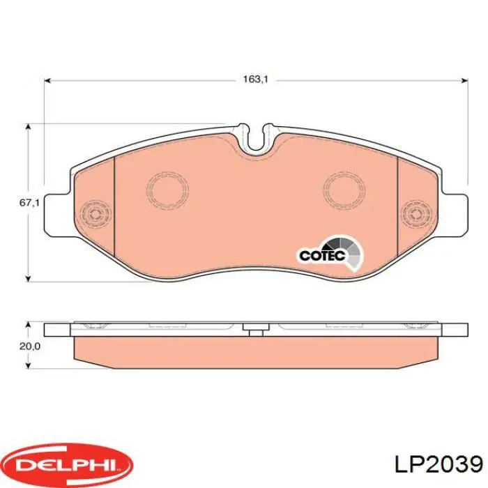 Купить LP2039 Delphi Колодки тормозные