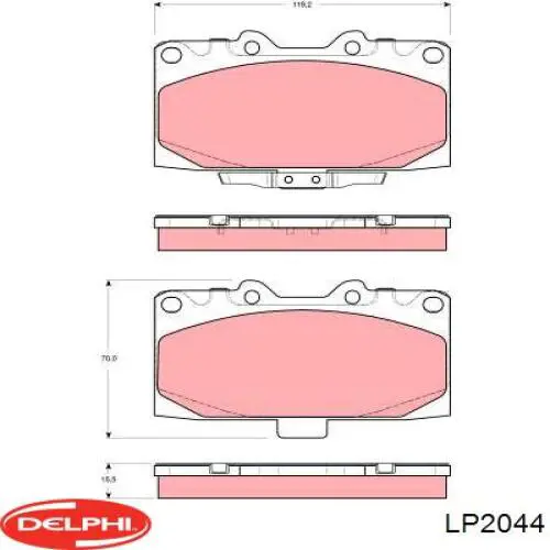 Колодки Delphi LP2044 цена, от 23.40 USD