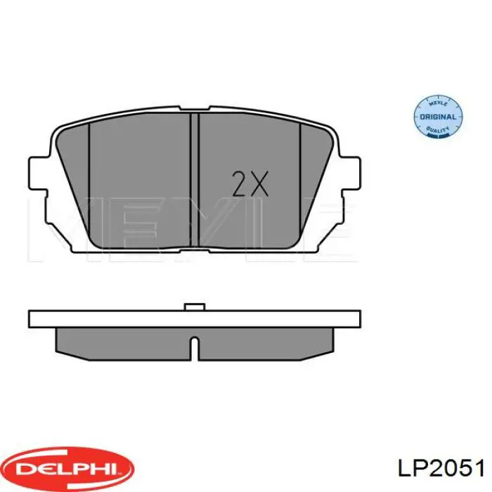 Задние тормозные колодки LP2051 Delphi