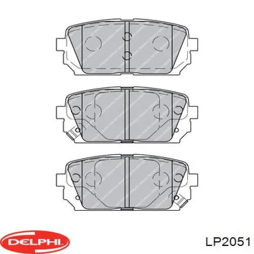 LP2051 Delphi Колодки тормозные дисковые комплект