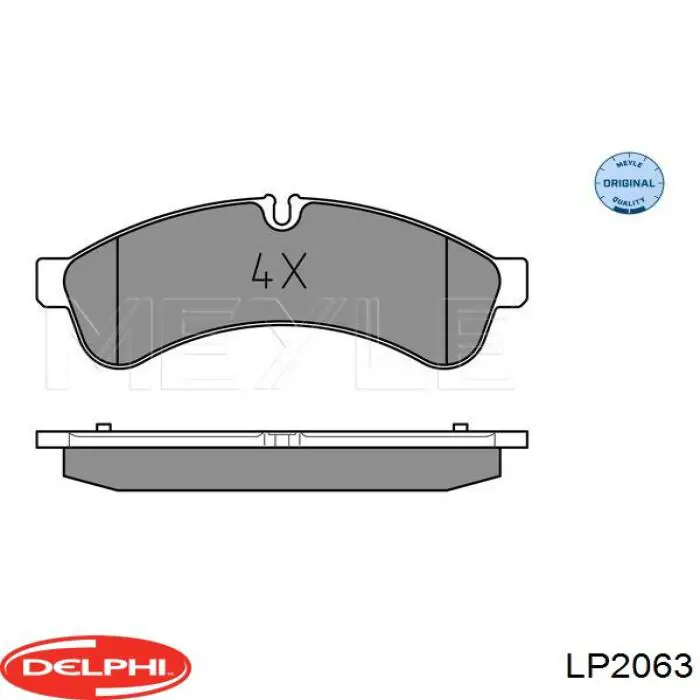 Задние тормозные колодки LP2063 Delphi