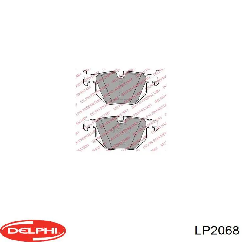 LP2068 Delphi колодки тормозные задние дисковые