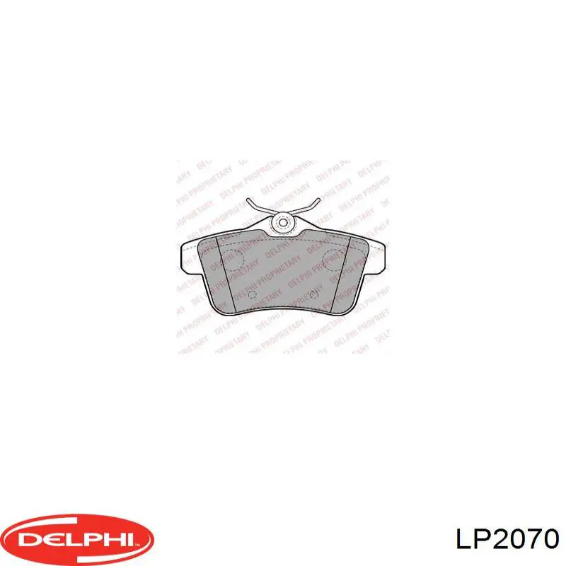 Передние тормозные колодки LP2070 Delphi