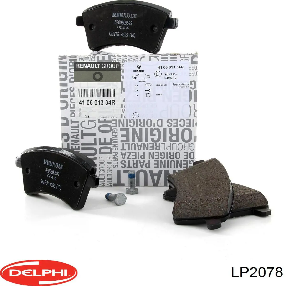 LP2078 Delphi Колодки передние