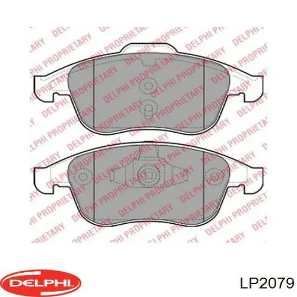 Колодки тормозные передние дисковые Delphi LP2079