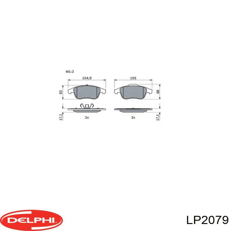 Купить LP2079 Delphi Колодки тормозные