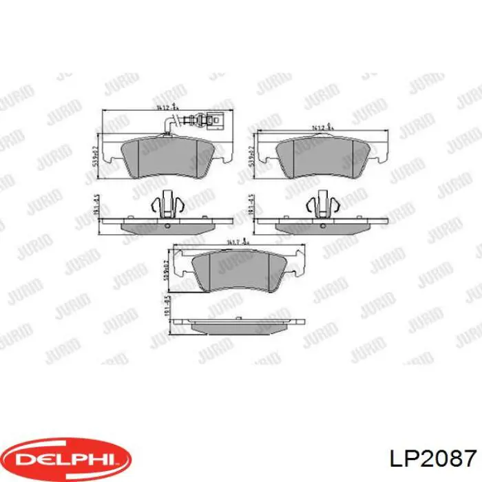 Задние тормозные колодки LP2087 Delphi