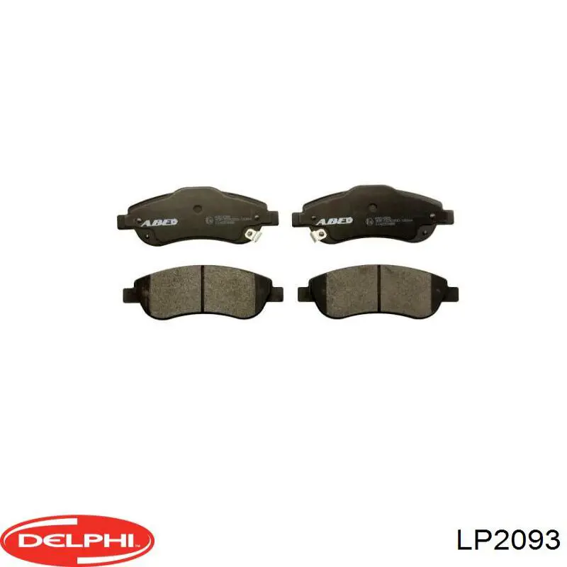 Колодки тормозные передние дисковые Delphi LP2093