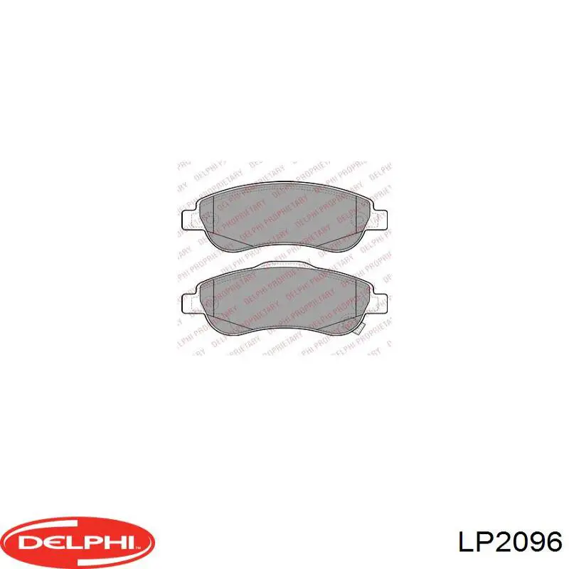 Передние тормозные колодки LP2096 Delphi