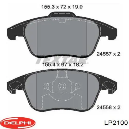 Колодки Delphi LP2100 цена, от 23.39 USD