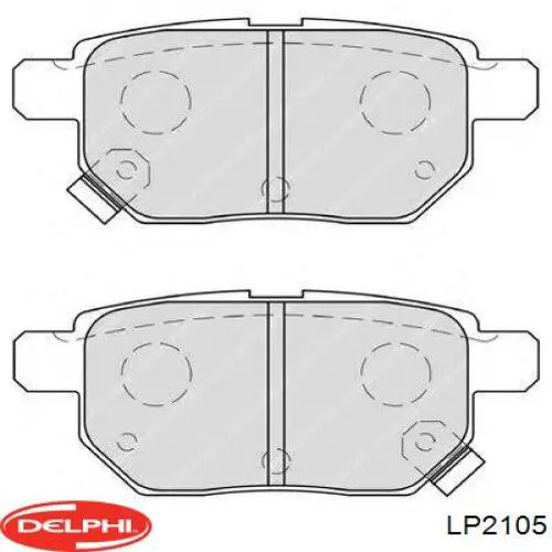 Купить LP2105 Delphi Колодки тормозные задние, дисковые
