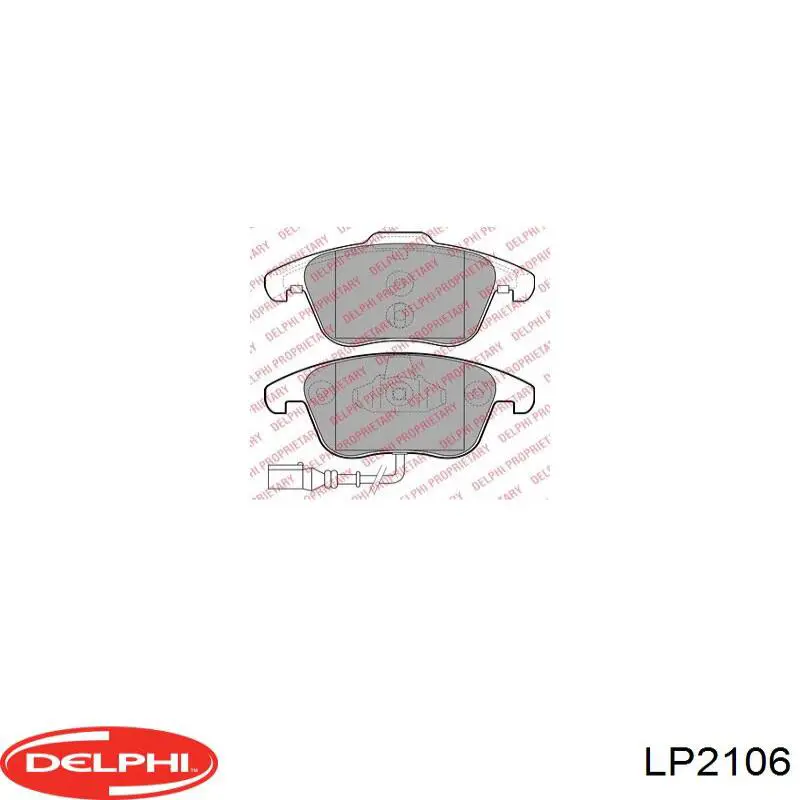 Задние тормозные колодки LP2106 Delphi