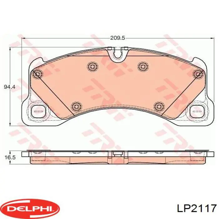LP2117 Delphi Колодки передние