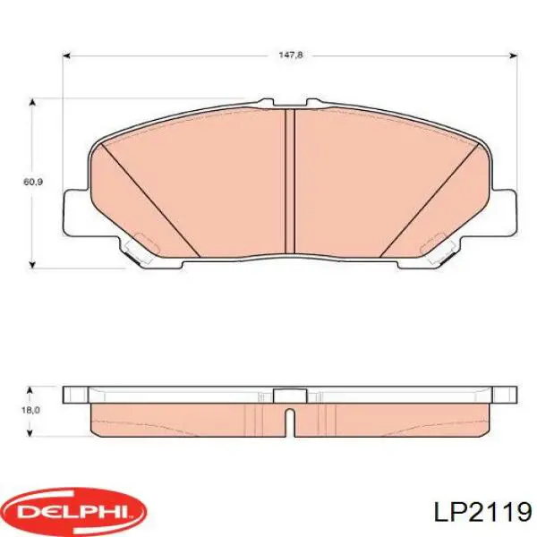 Купить LP2119 Delphi Колодки тормозные