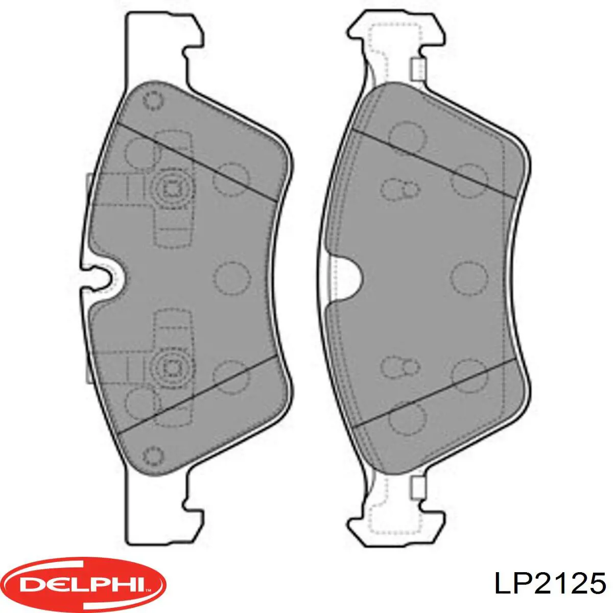 Колодки тормозные передние дисковые Delphi LP2125