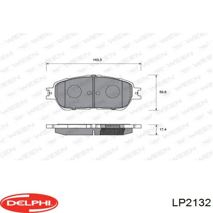 Колодки Delphi LP2132 цена, от 23.22 USD