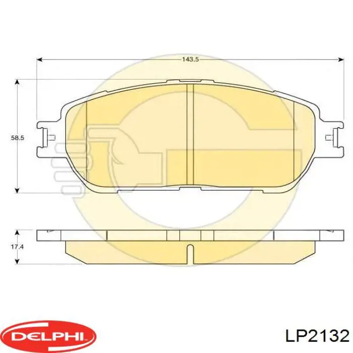 Купить LP2132 Delphi Колодки тормозные