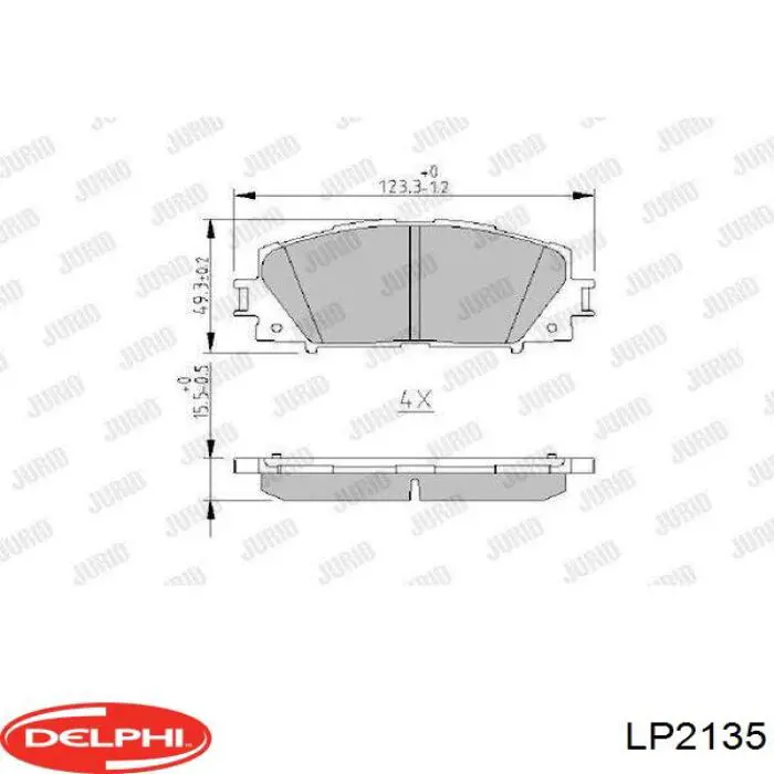 Тормозные колодки Delphi LP2135