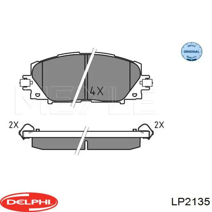 LP2135 Delphi Колодки передние