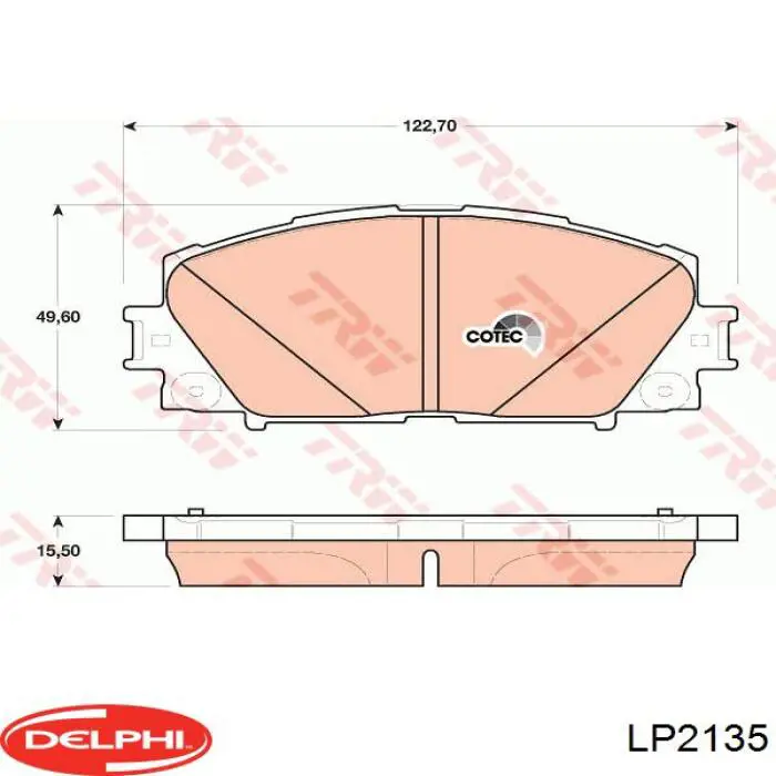 Купить LP2135 Delphi Колодки тормозные