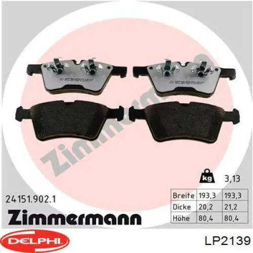 Колодки Delphi LP2139 цена, от 56.57 USD