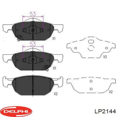 LP2144 Delphi колодки тормозные передние дисковые