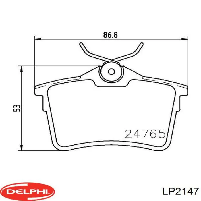 LP2147 Delphi Колодки тормозные дисковые комплект