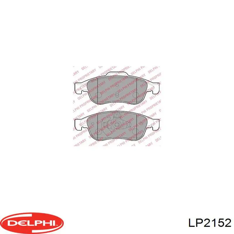 Колодки гальмівні передні, дискові LP2152 Delphi