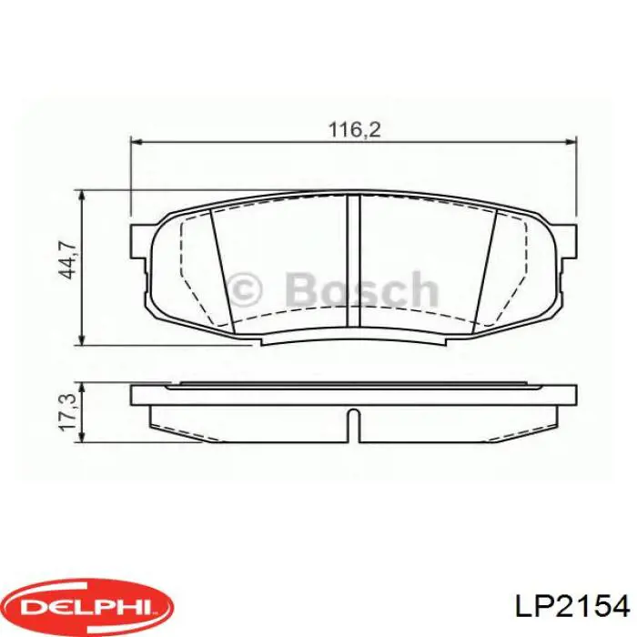 Задние тормозные колодки LP2154 Delphi